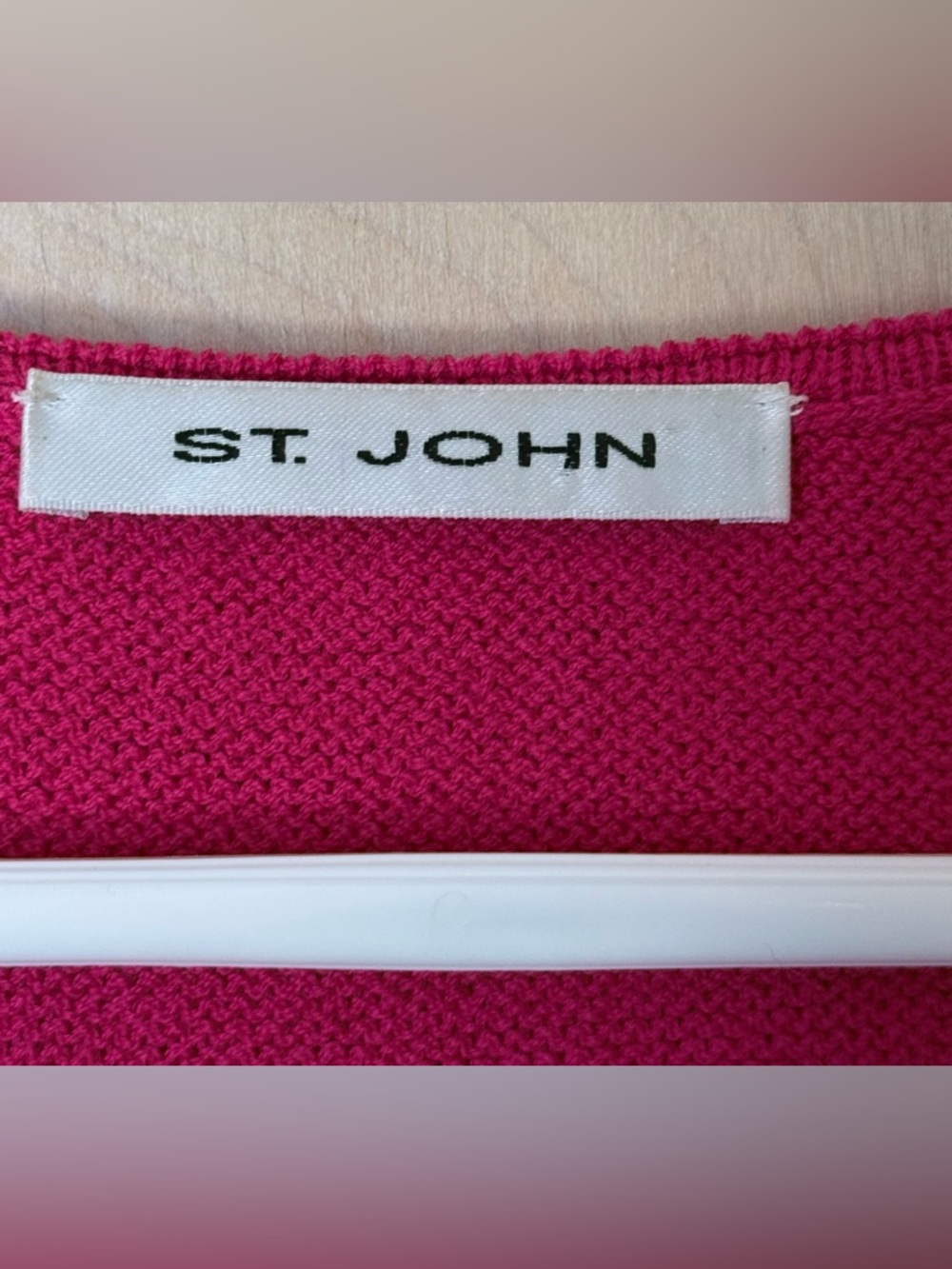 St. John Santana Knit Tank Pink Scoop Neck Shell Top Women’s Small Classic - Picture 2 of 8